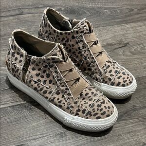 Blowfish Tan Leopard High-Top Sneakers
